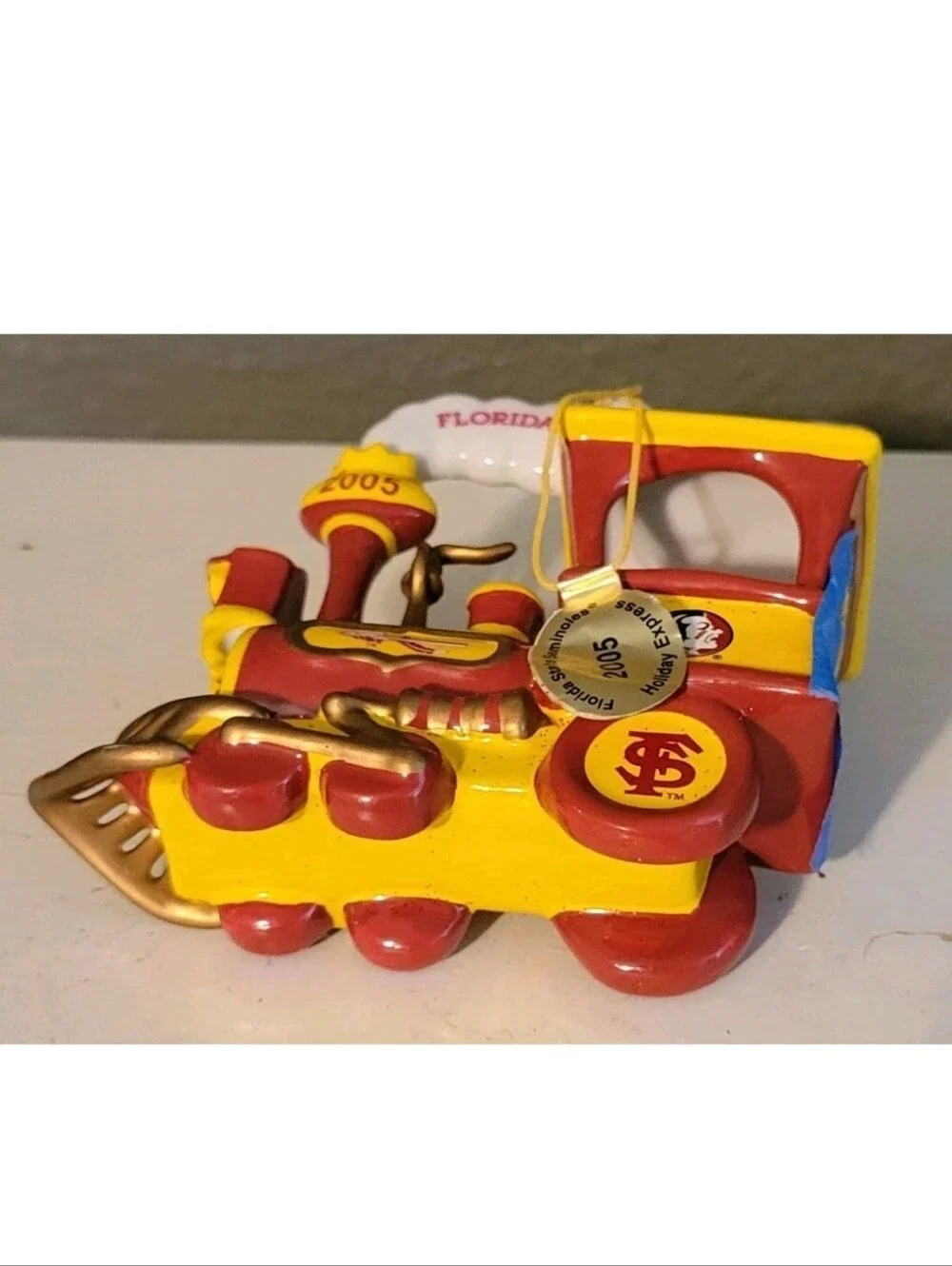 Danbury Mint 2005 Florida State FSU Holiday Express Train Christmas Ornament